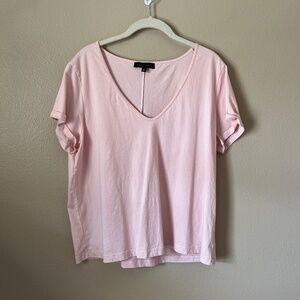 Sanctuary Light Pink Short Sleeve V Neck Tee Shirt